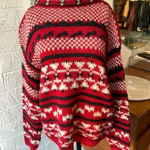 Esprit Red and Black Knit Sweater